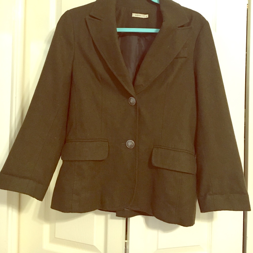 Olive green wool blazer