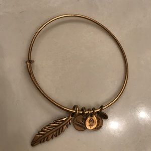 Alex and Ani adjustable feather bracelet.
