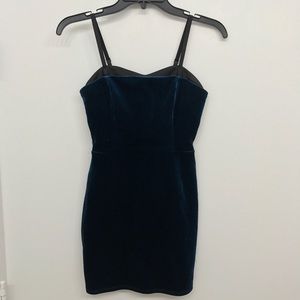 Topshop velvet mini dress