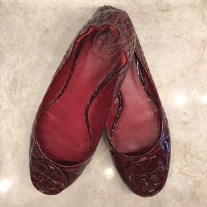 Tory Burch Reva Cranberry Ballet Flat!!