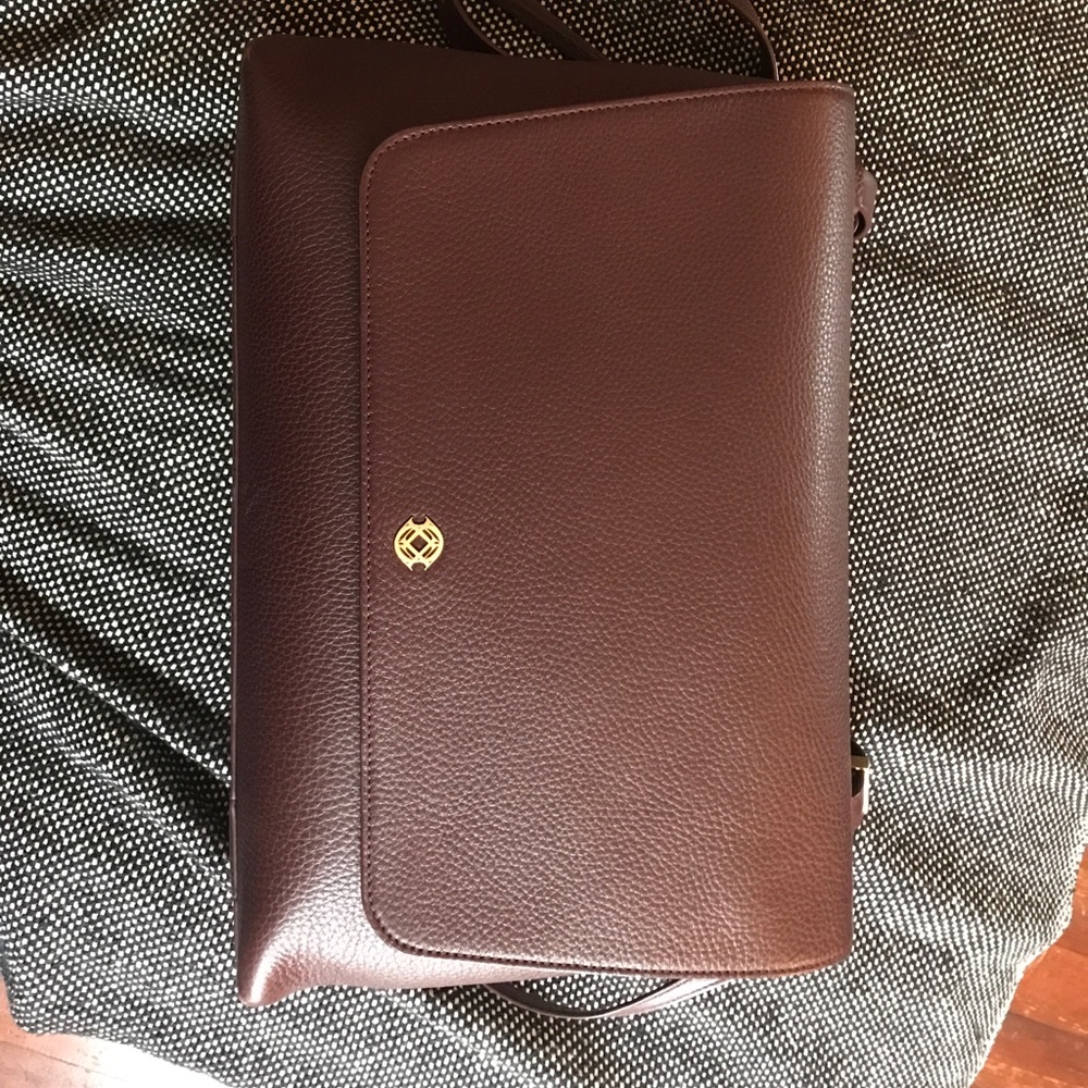 Dagne Dover Simone Satchel in ox blood