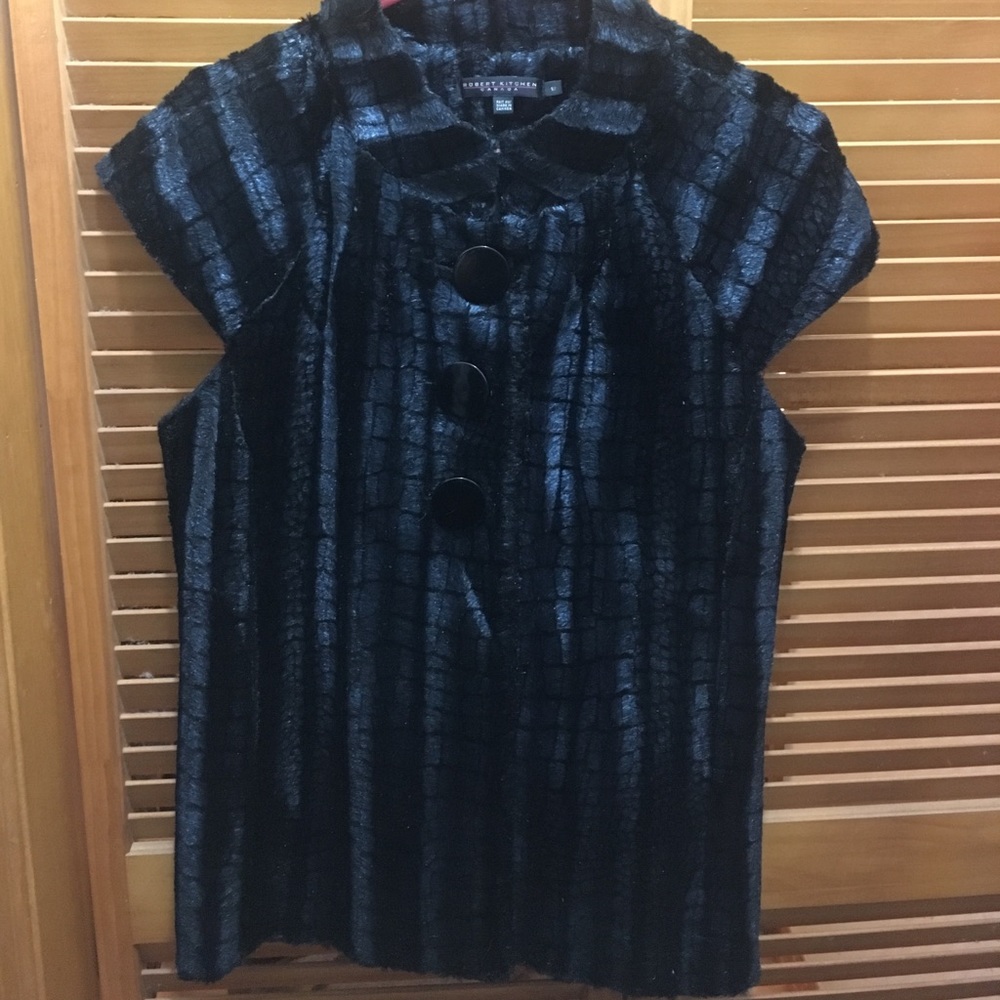 Black sparkle faux fur