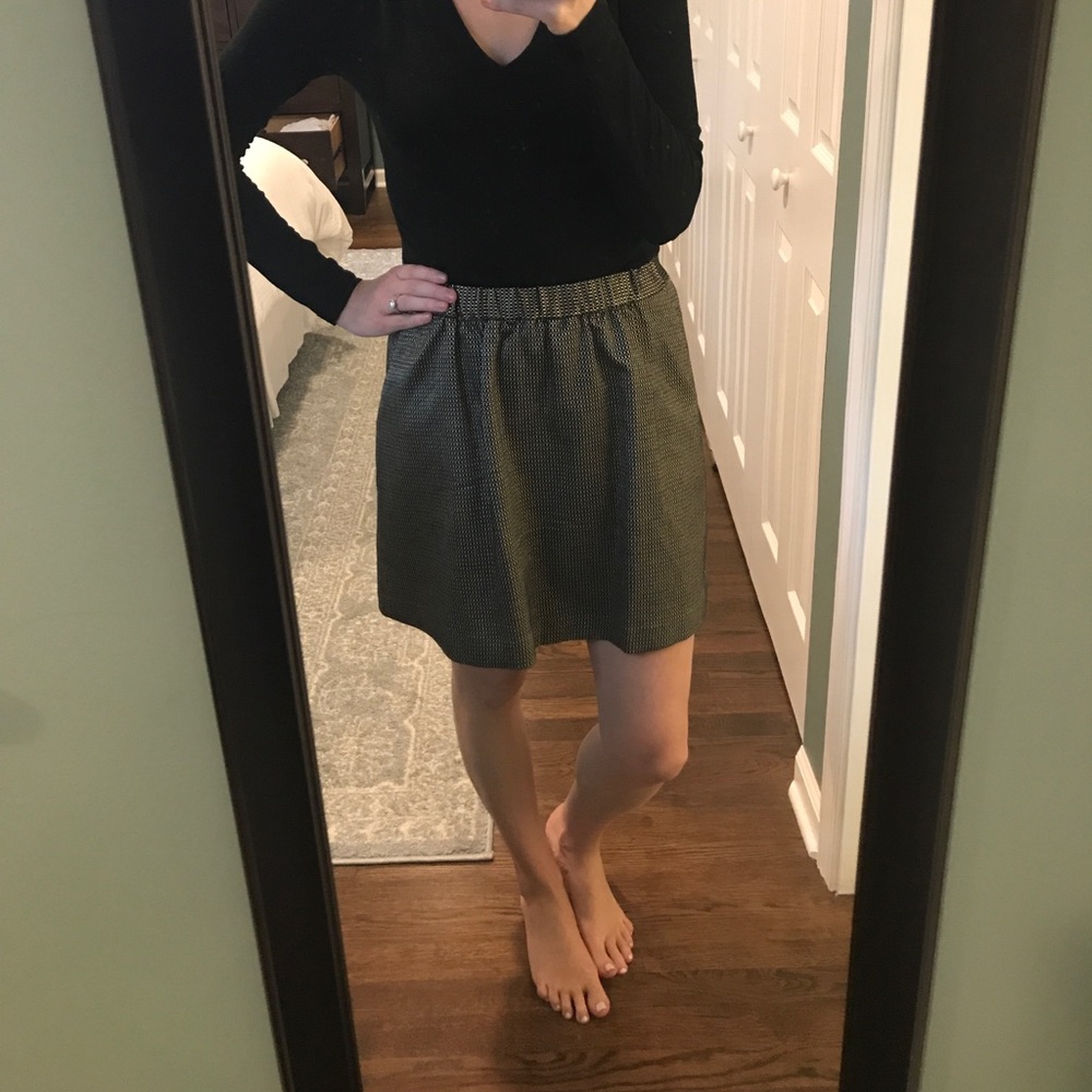 Madewell Black and Gold Skirt