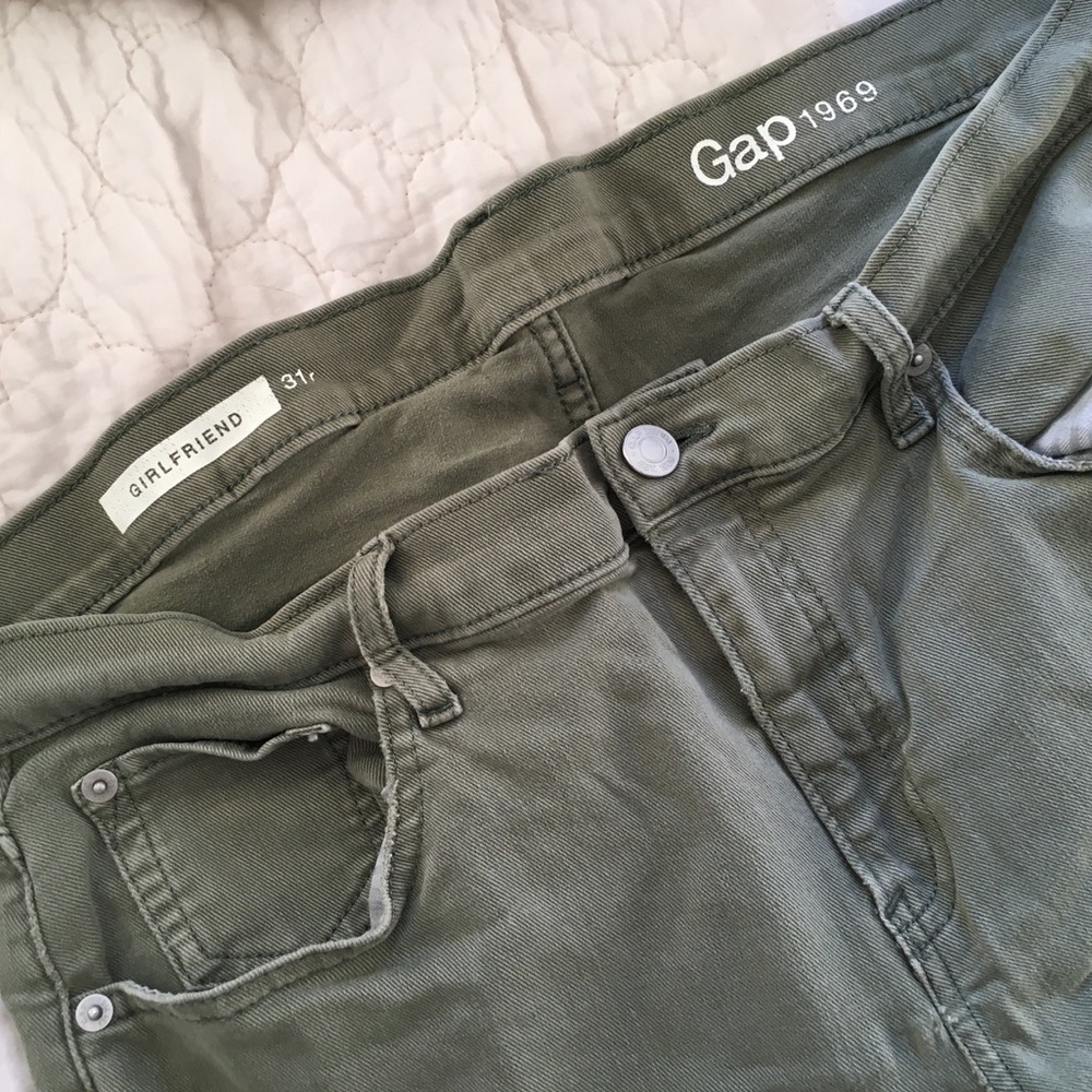 Gap 1969 jeans olive green