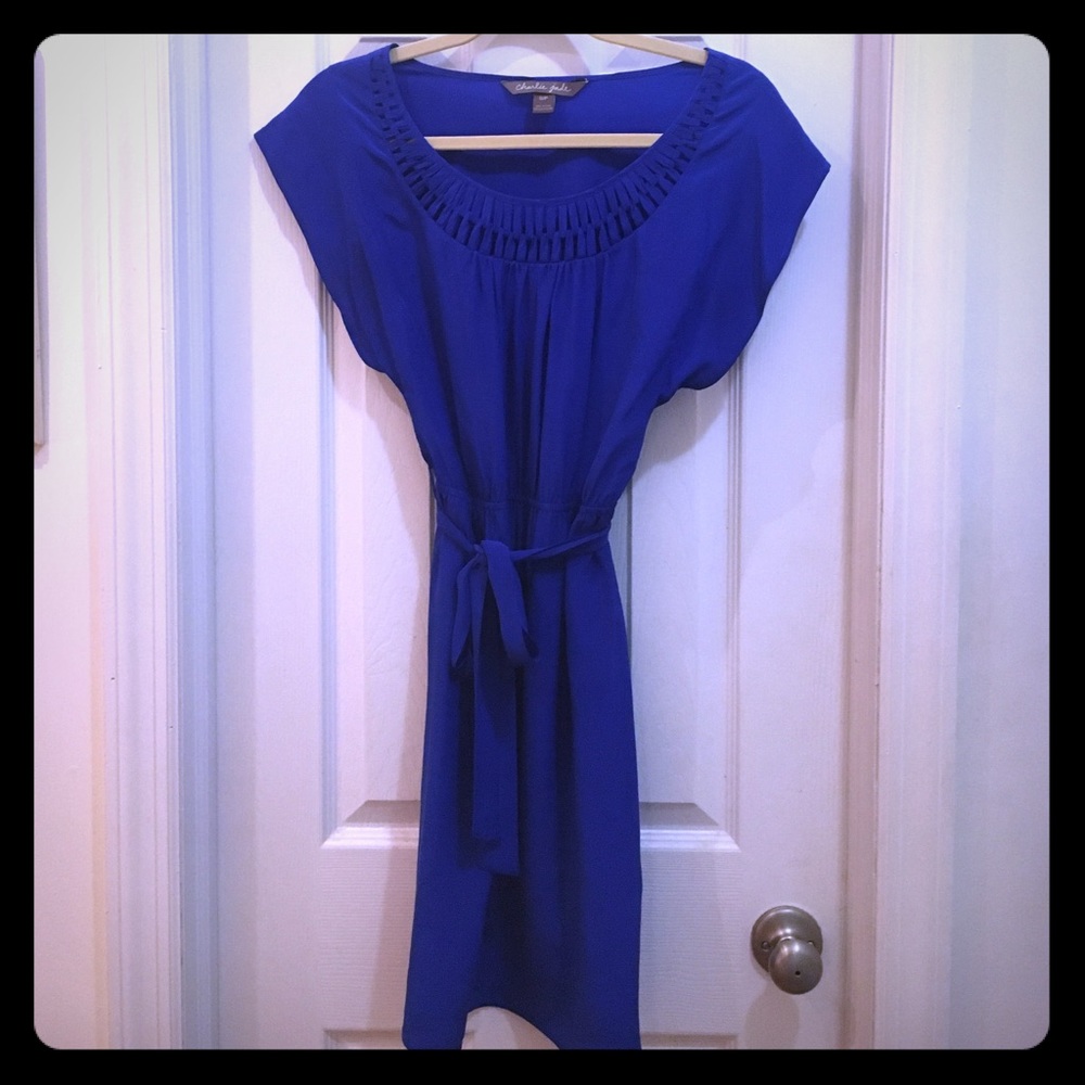 Blue silk Charlie Jade dress