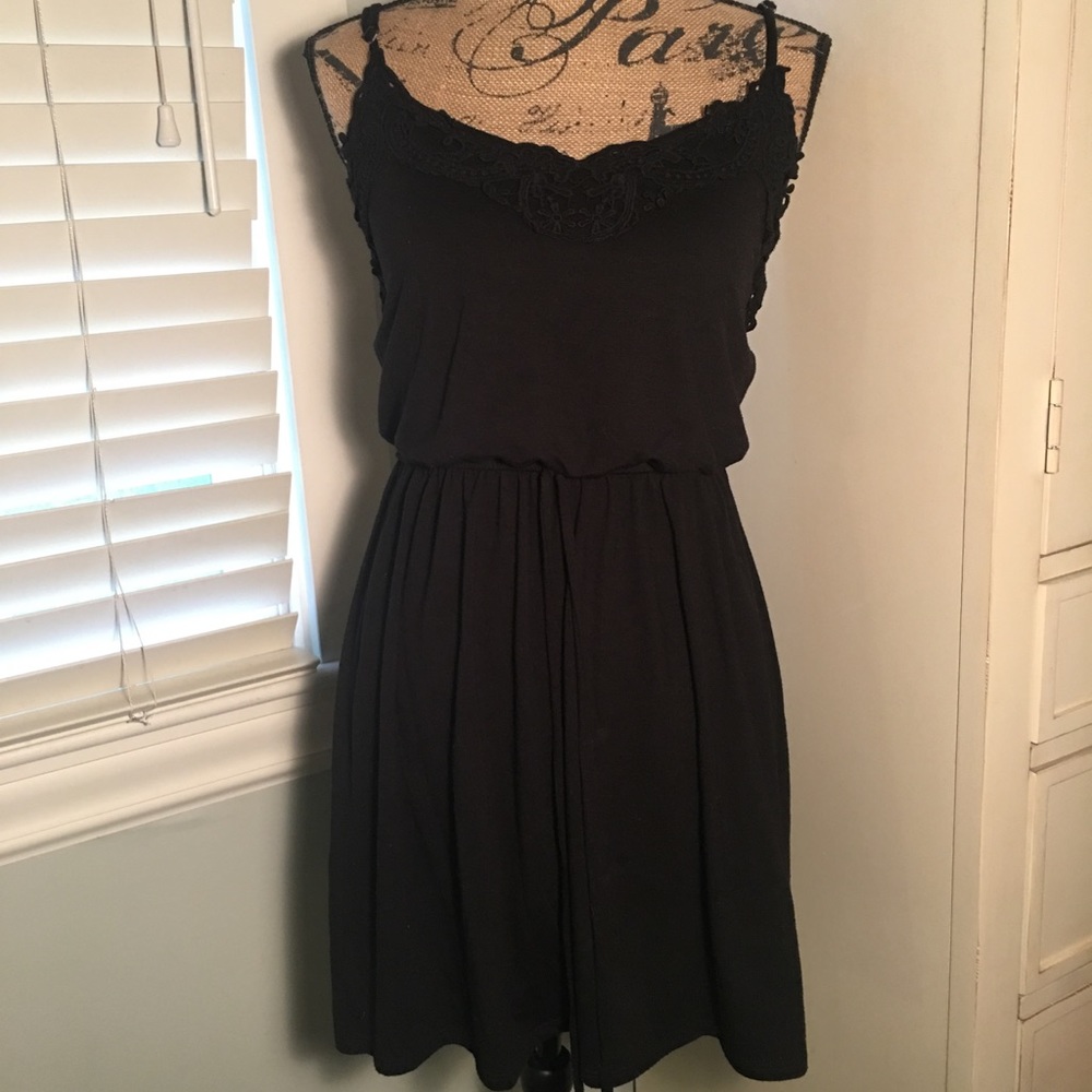Black sundress with adjustable straps