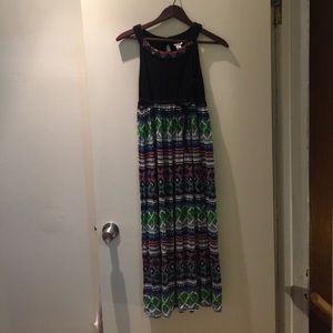 Justice aztec print long dress