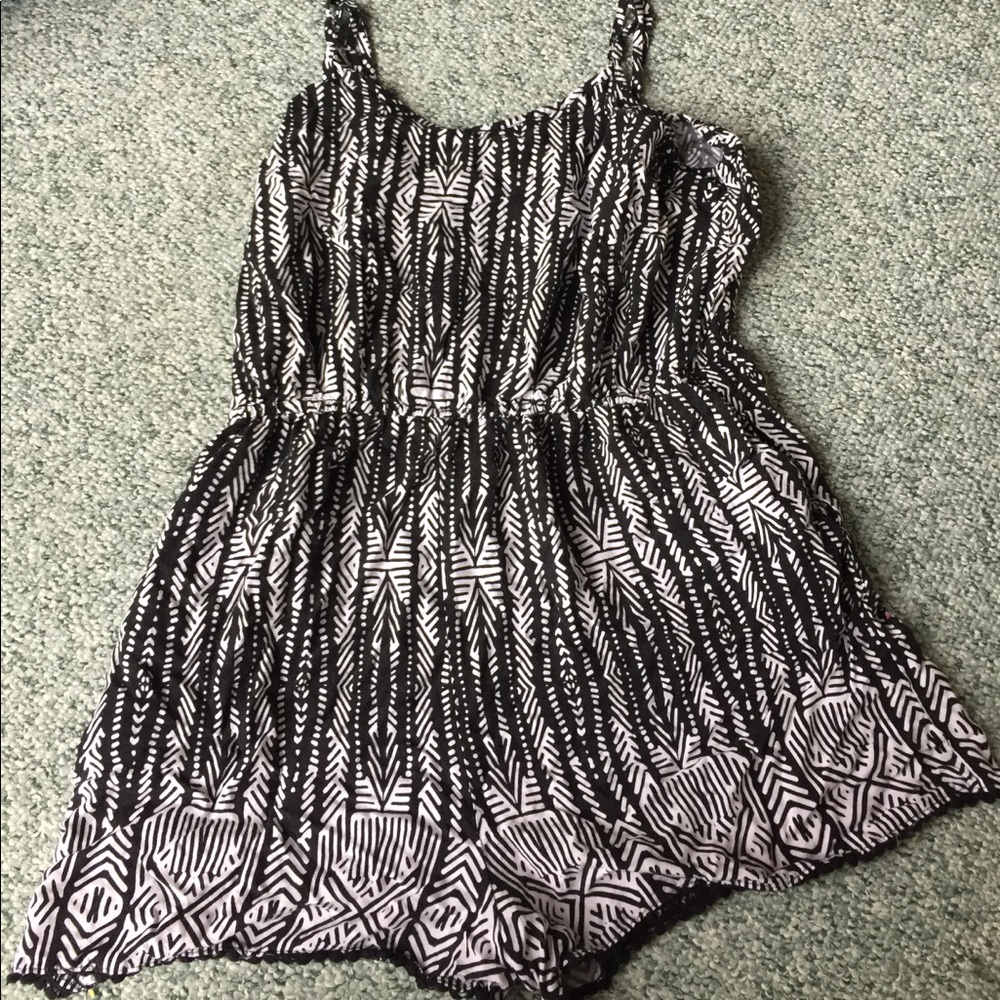 mossimo black and white romper!