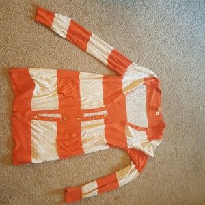 Orange & Cream lacey knit cardigan