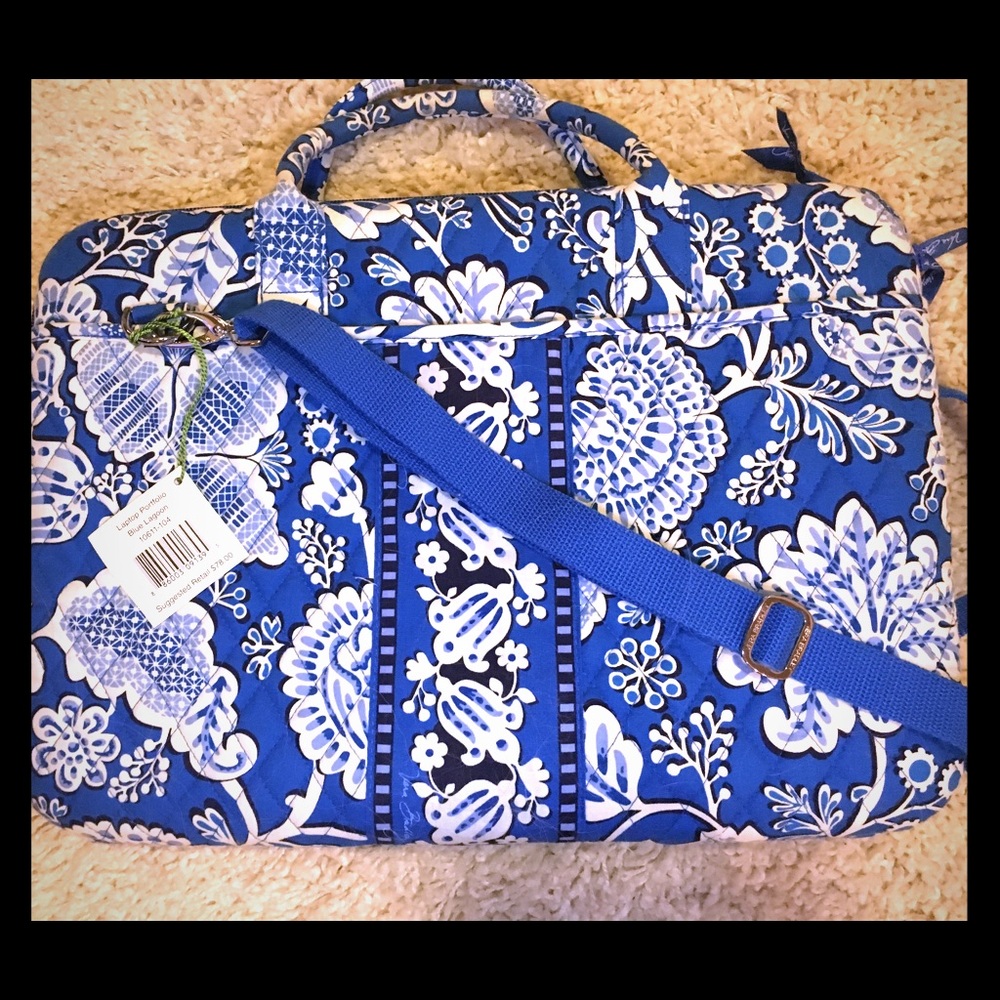 Vera Bradley Laptop Portfolio in Blue Lagoon