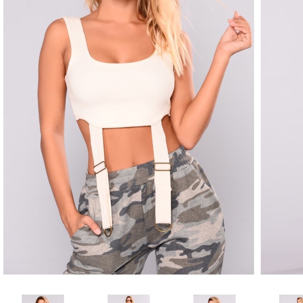 Crop top xsmall NWT Suspender top