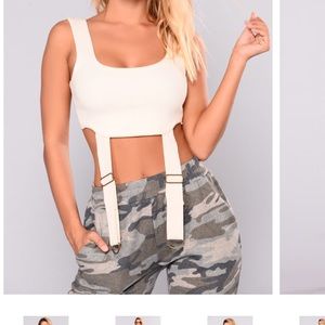 Crop top xsmall NWT Suspender top