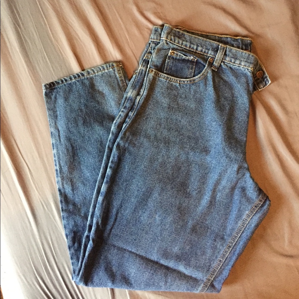 Straight jeans, non stretch