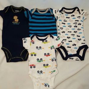 4 Newborn Onsies