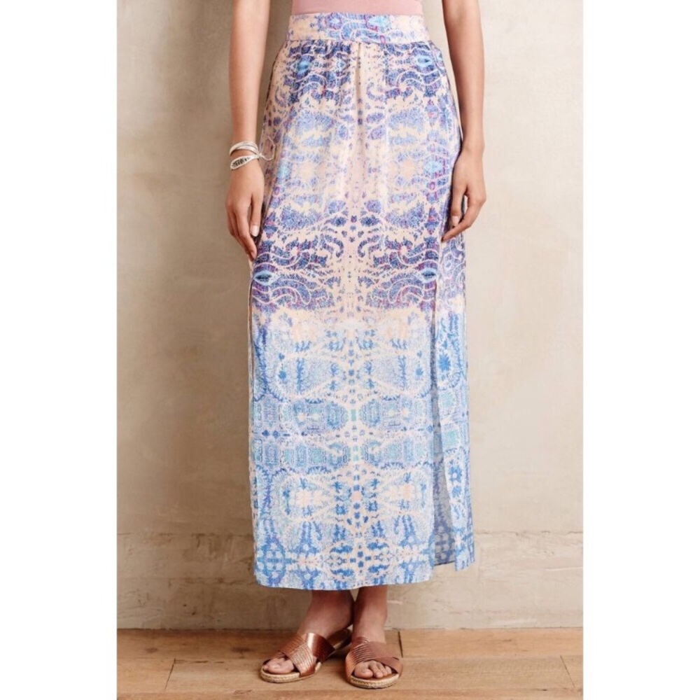 Anthropologie Maeve silk skirt