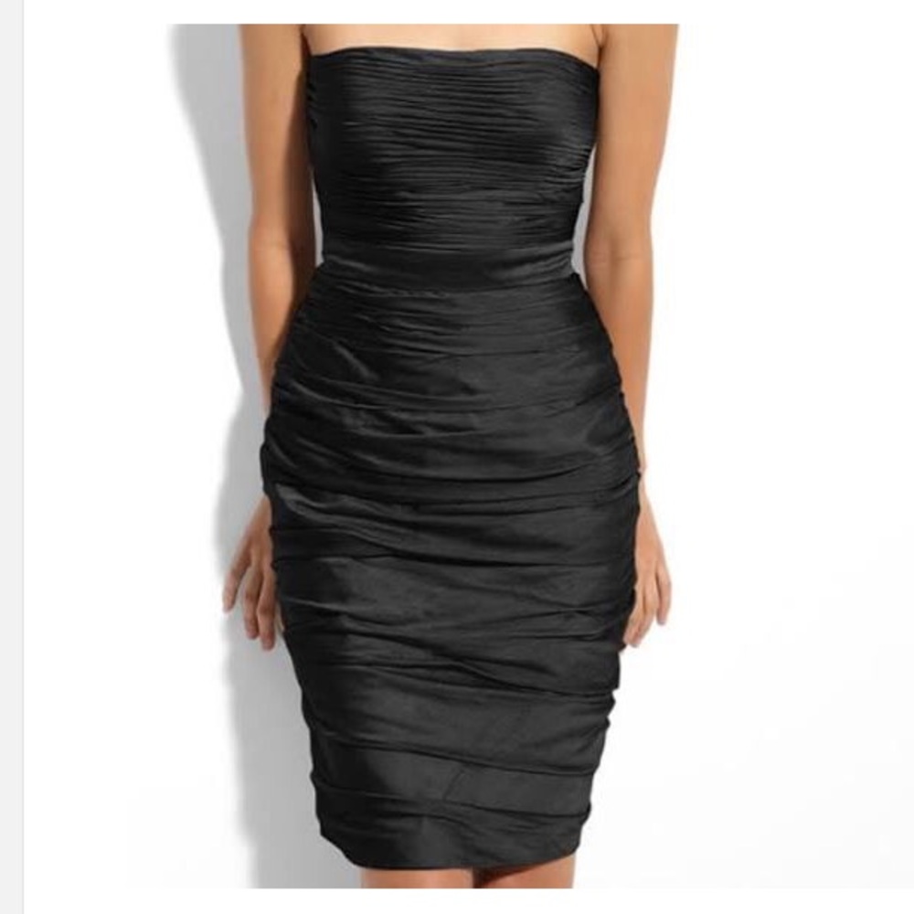 Monique Lhullier black cocktail dress