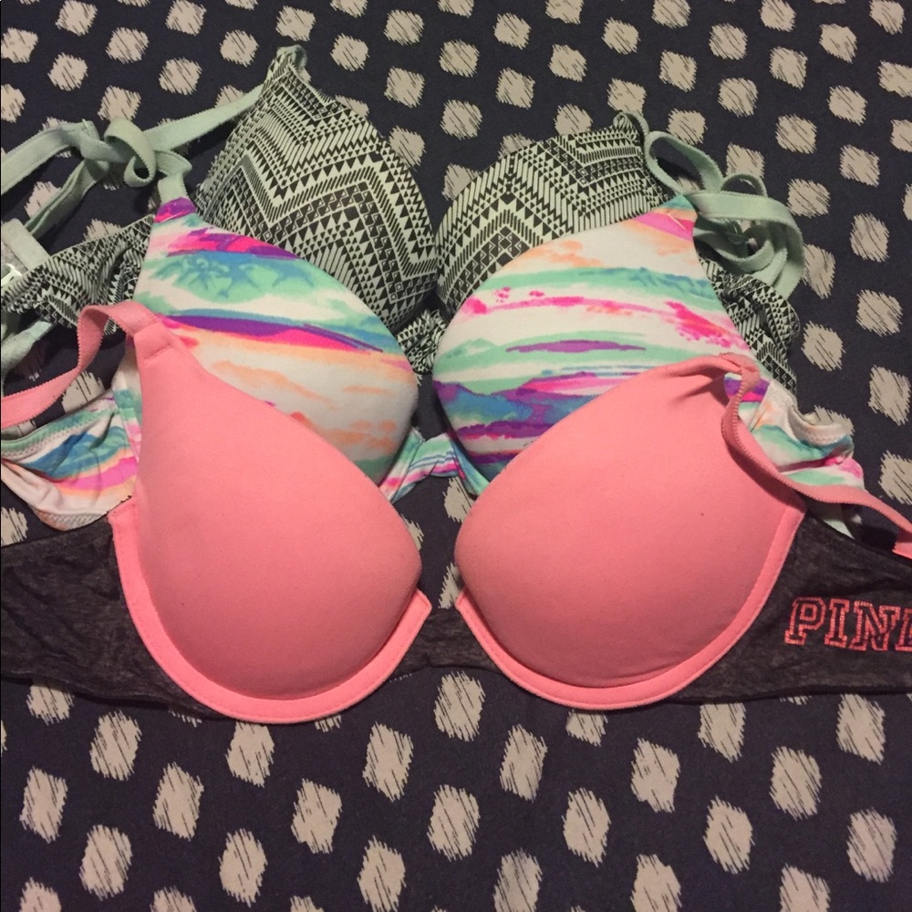 Pink bras!