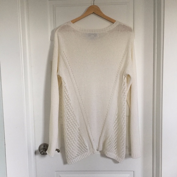 Long Cream Sweater with Detailing - Picture 3 of 4