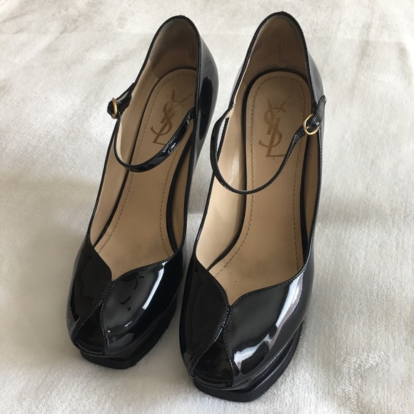 Yves Saint Laurent Shoes - Yves Saint Laurent Patent Leather Tribute Heels