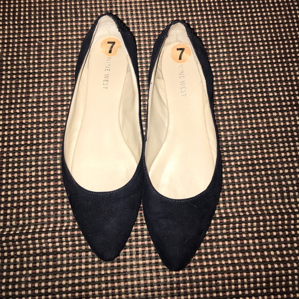 Nine West navy flats