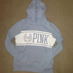 Blue hooded Sweatshirt from pink