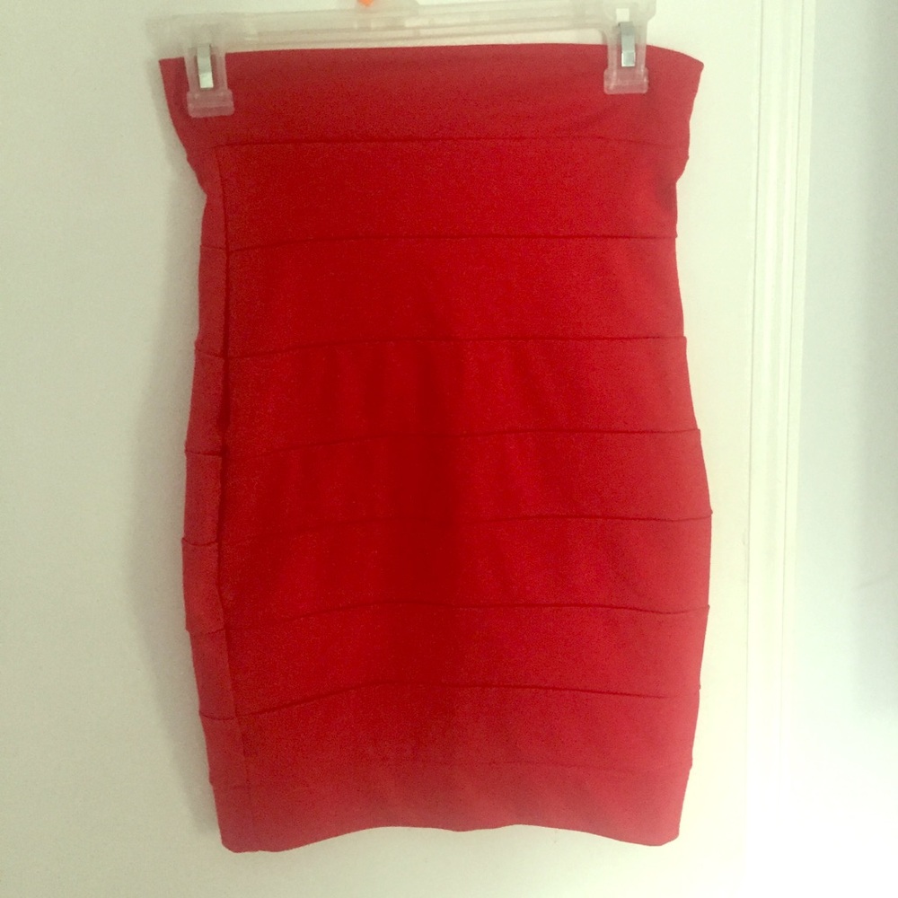 Red bondage skirt