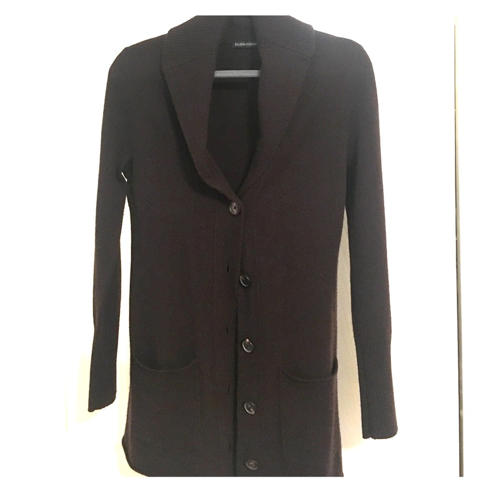 Chocolate brown cashmere cardigan