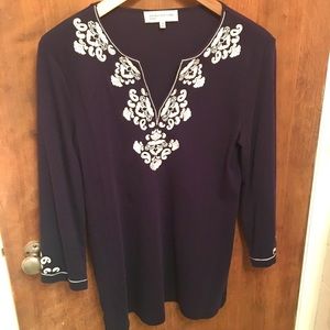 JONES NEW YORK long sleeve soft cotton tee