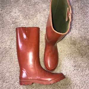 Red Talbot rainboots women’s size 10