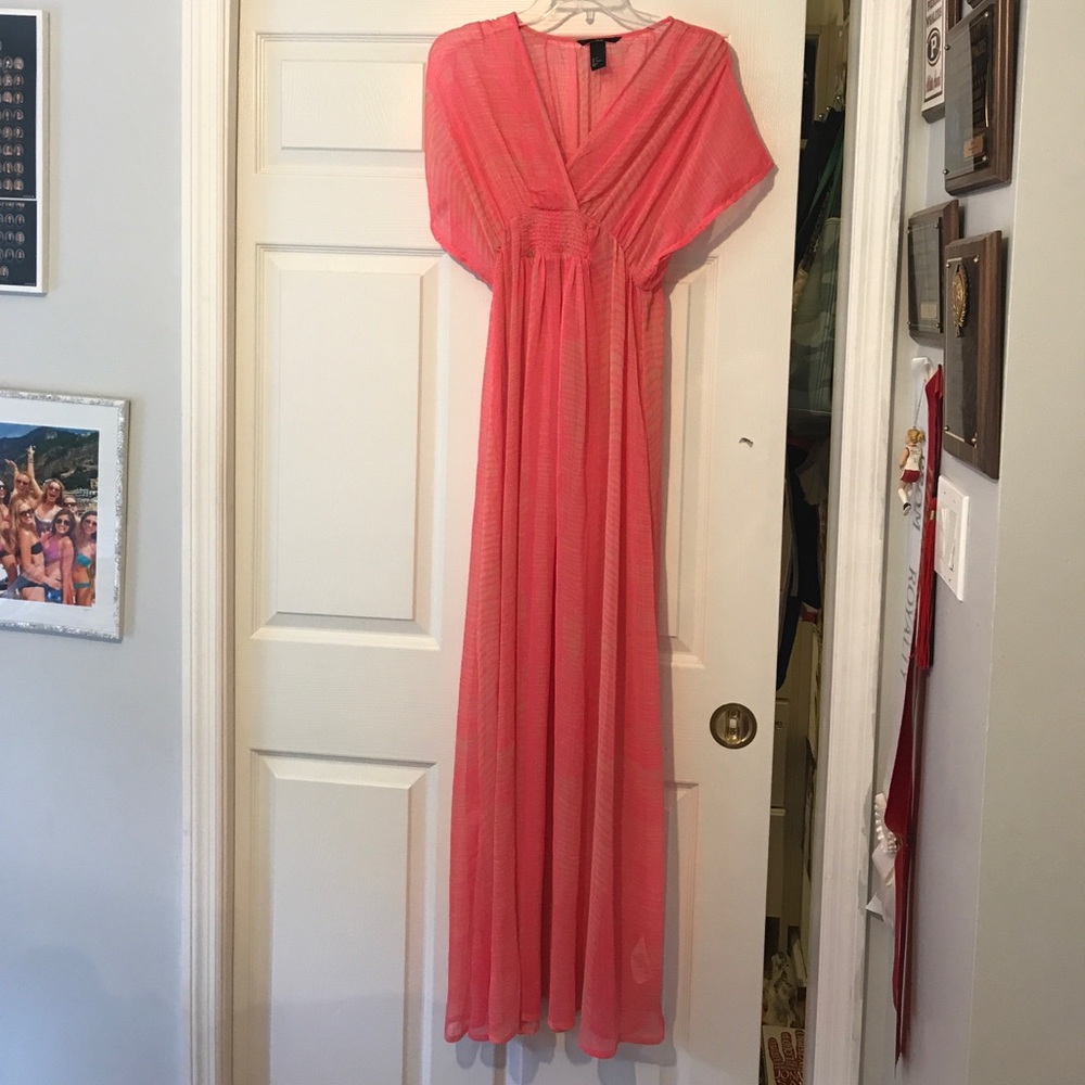 Hot pink maxi dress