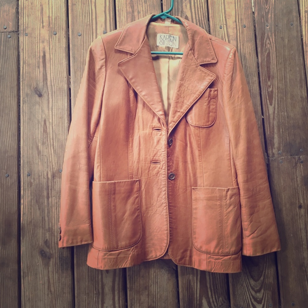 Vintage leather blazer