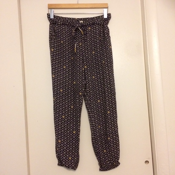 Roxy hipster comfy boho Midnight Rambler pants - Picture 4 of 7