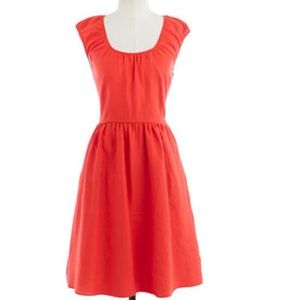 Tea rose orange J Crew dress.