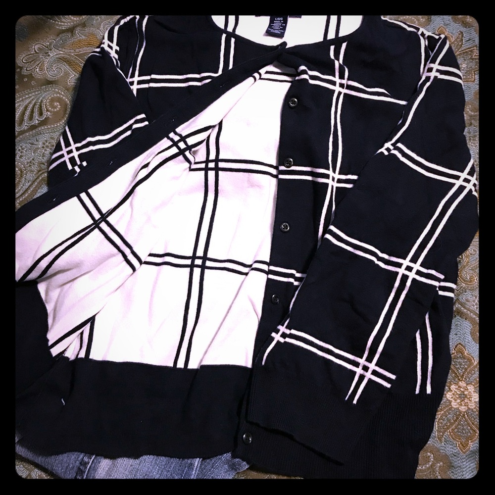 Chaps Navy Cardigan