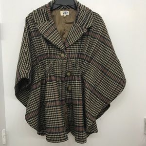 Plaid Cape Coat