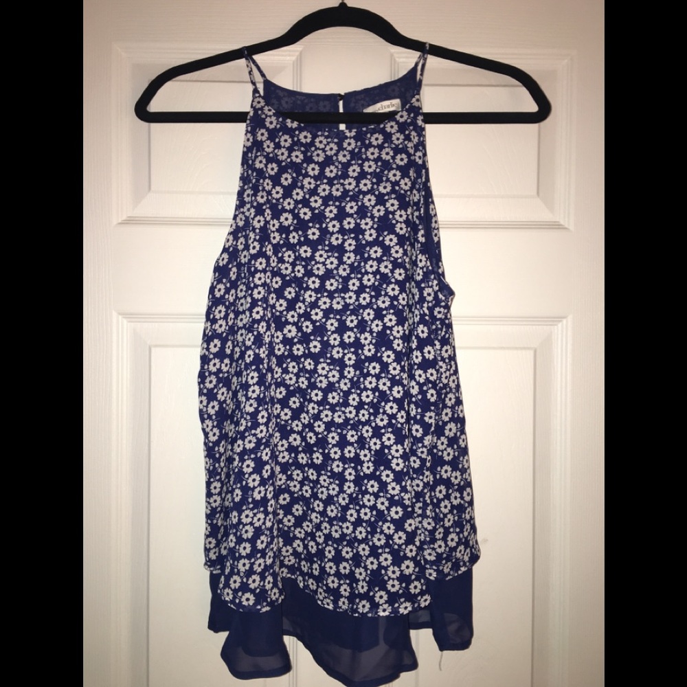 Charming Charlie’s blue floral tank