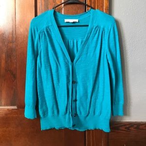 Teal cardigan 3/4 sleeves