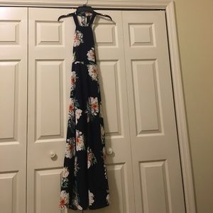 Sexy maxi dress open back and side slit.