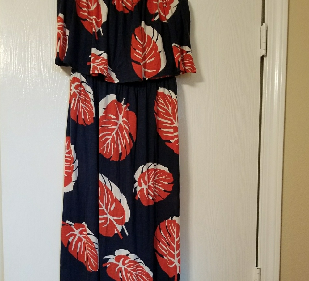 Lucky Brand off the shoulder maxi dress
