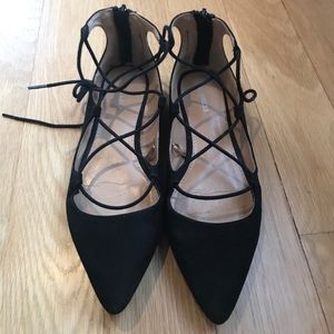 Cute black laced flats
