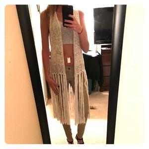 Sleeveless Fringe Abercrombie sz xsmall vest