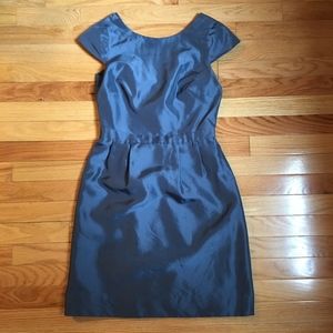 J.Crew Gray Cap Sleeve Bridesmaid Dress
