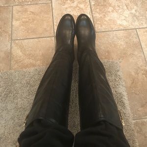 Aldo black leather boots in excellent condition