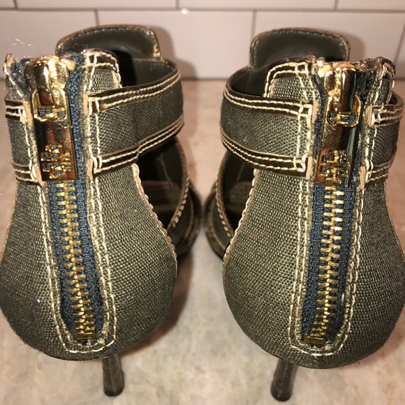 TORY BURCH Green/Gold Gladiator Heel - Picture 5 of 6
