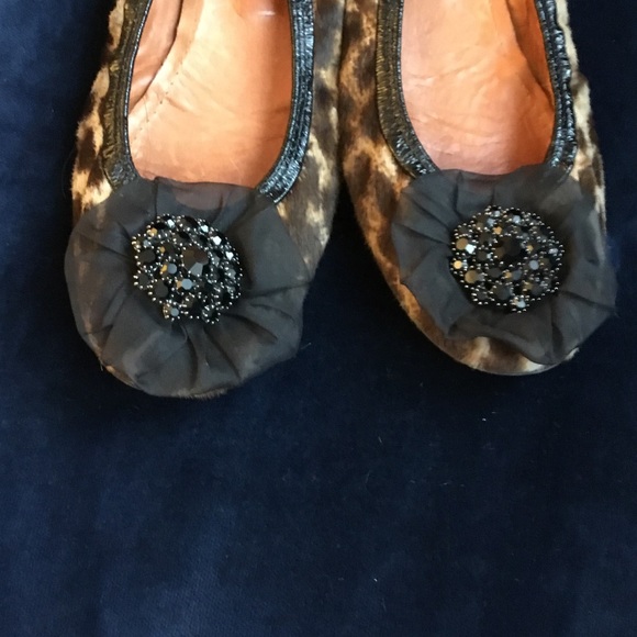 Lanvin flats leopard print and black jewel. - Picture 4 of 4