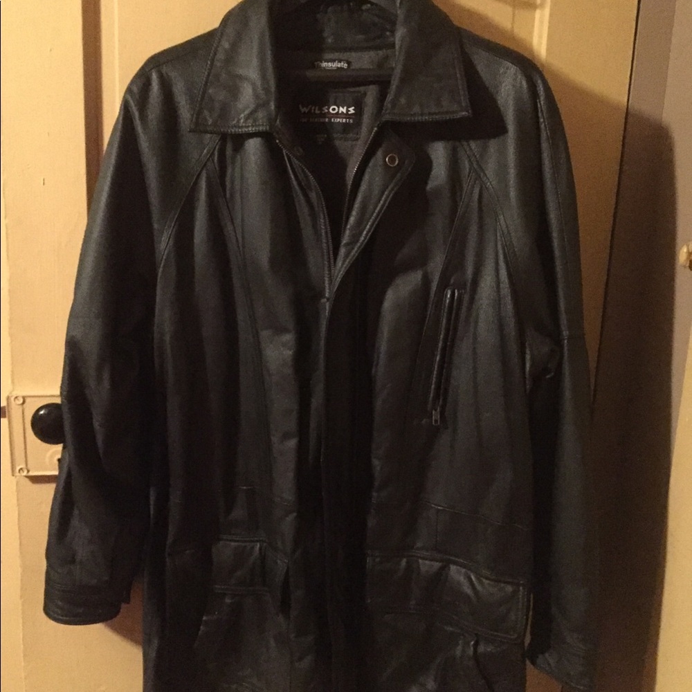 wilson Leather Men’s dress leather coat medium