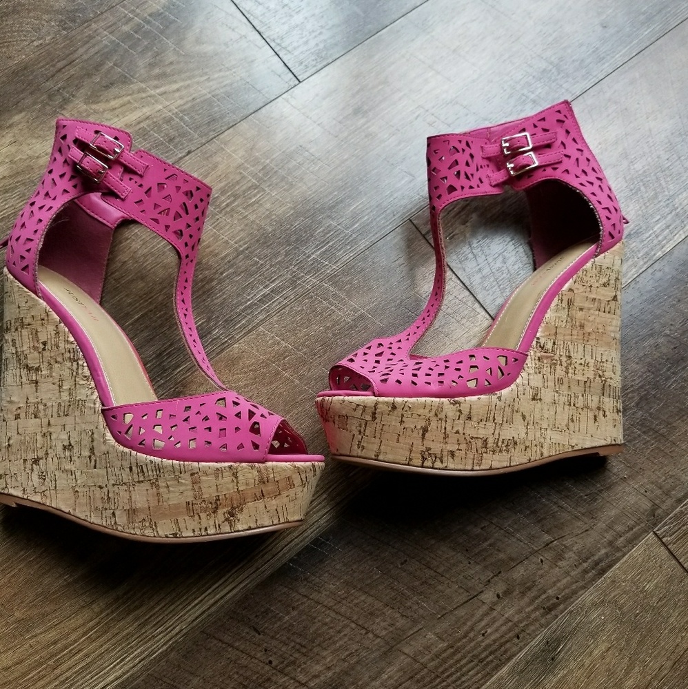 Just Fab platform wedges