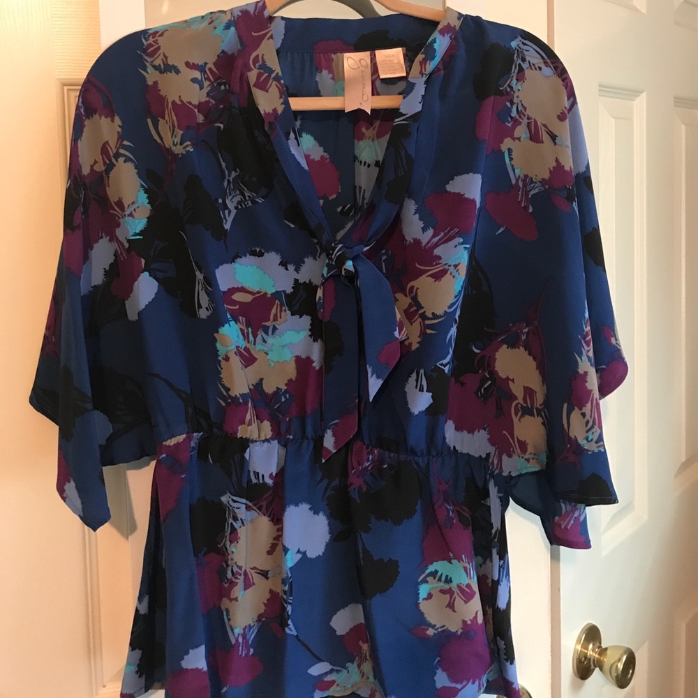Geronimo 100% silk blouse size M