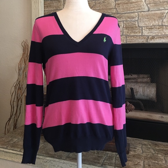 Ralph Lauren Sport Sweaters - Ralph Lauren Sport V neck striped sweater