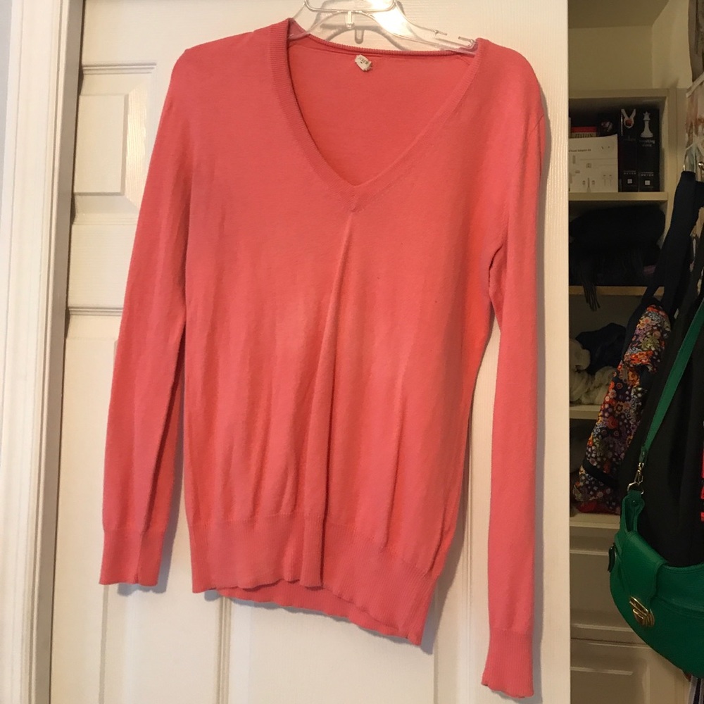 J. crew coral sweater